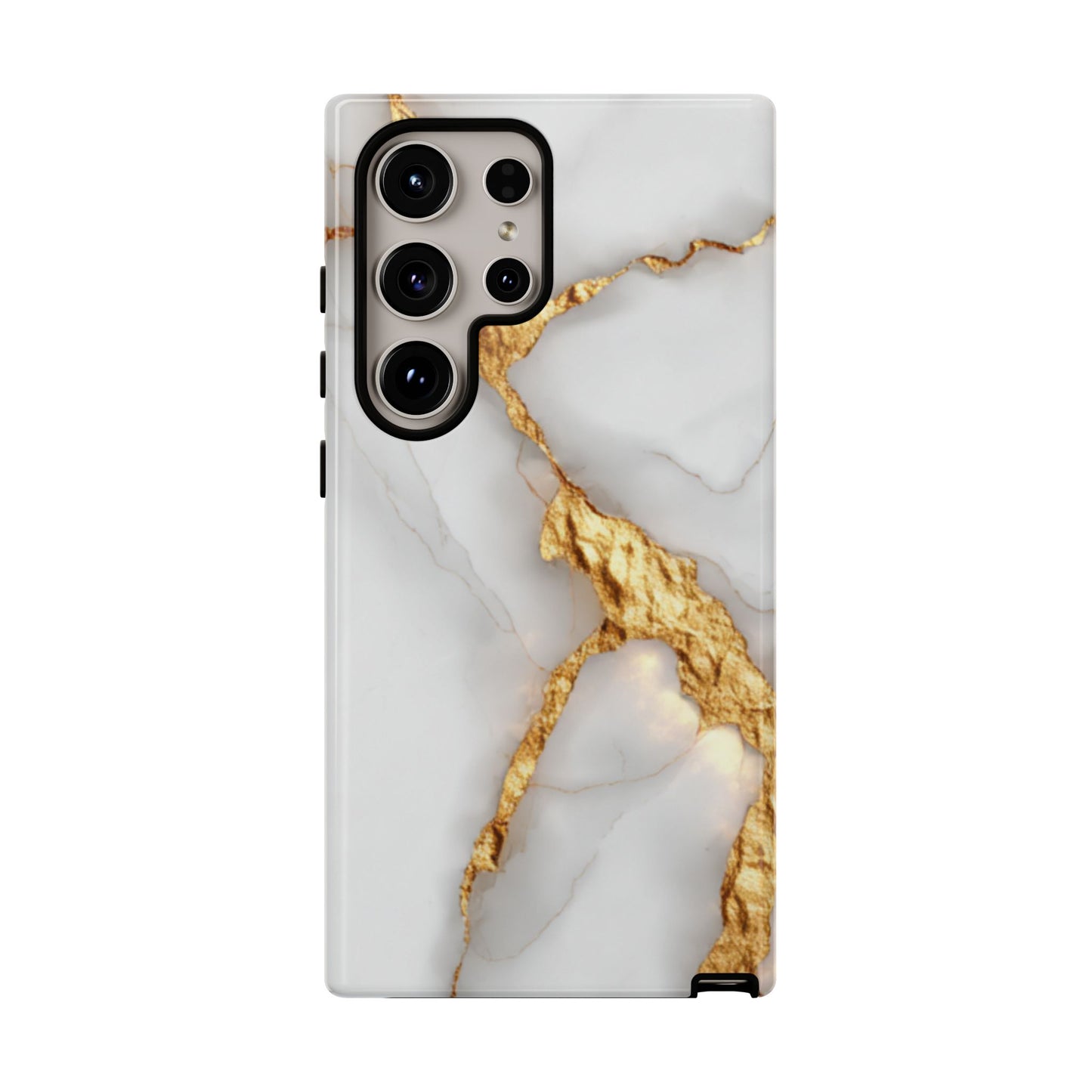 Gold and Marble Design - Tough Phone Case - iPhone or Samsung Phones