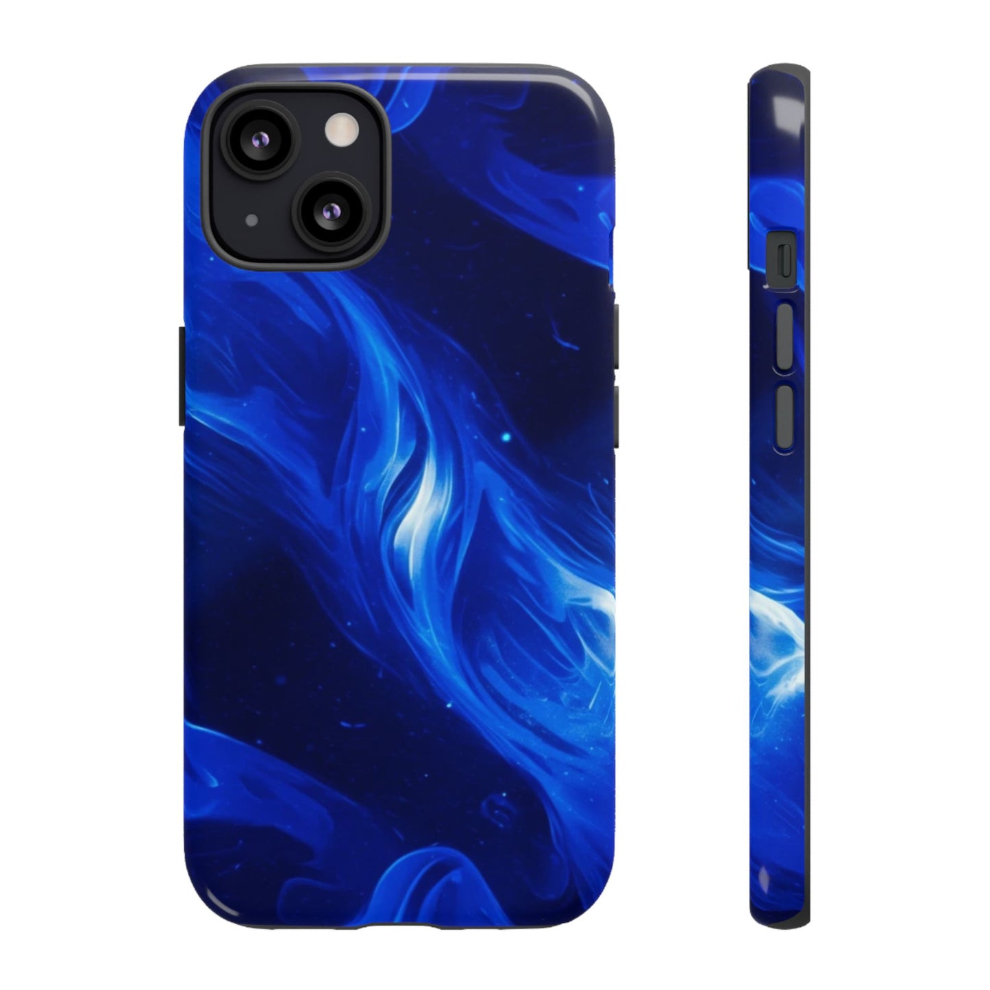Deep Blue Swirl Design - Tough Phone Case - iPhone or Samsung Phones