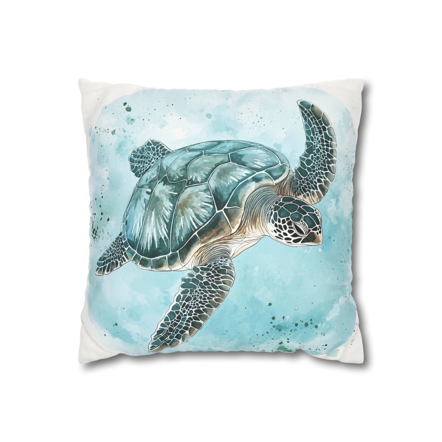 Sea Turtle Faux Suede Pillowcase