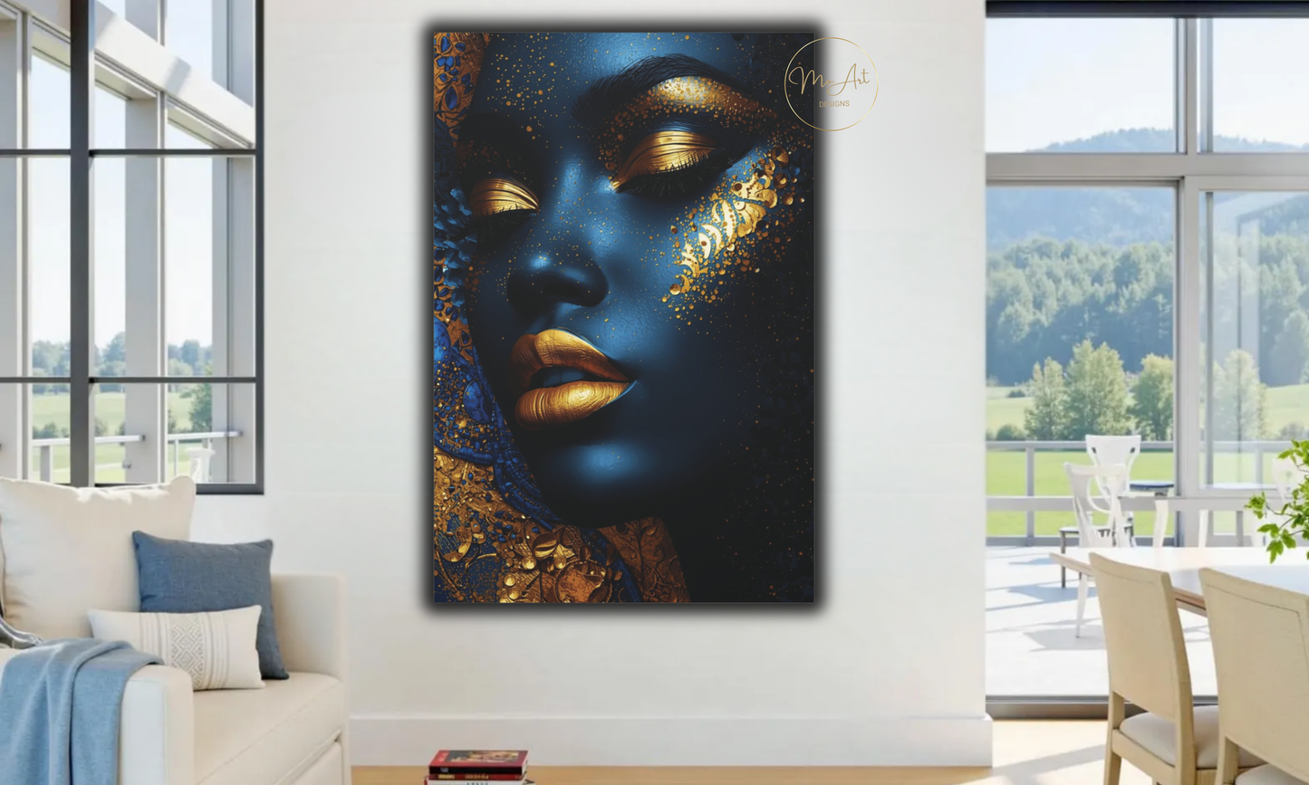 Black Woman Wall Art – Midnight Royalty / Canvas Print