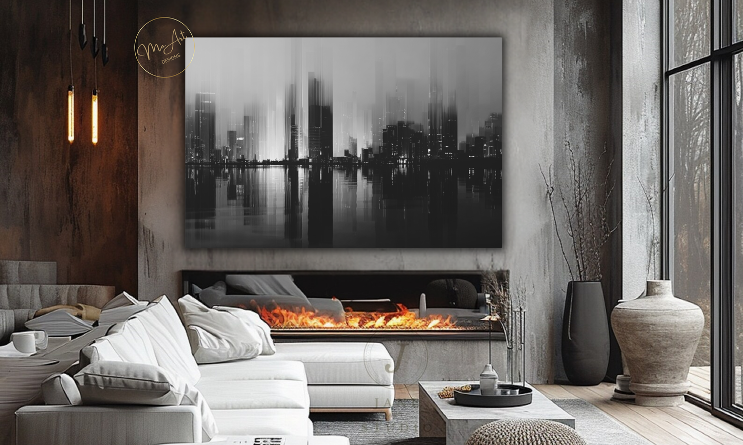 Midnight Skyline - Canvas Wall Art