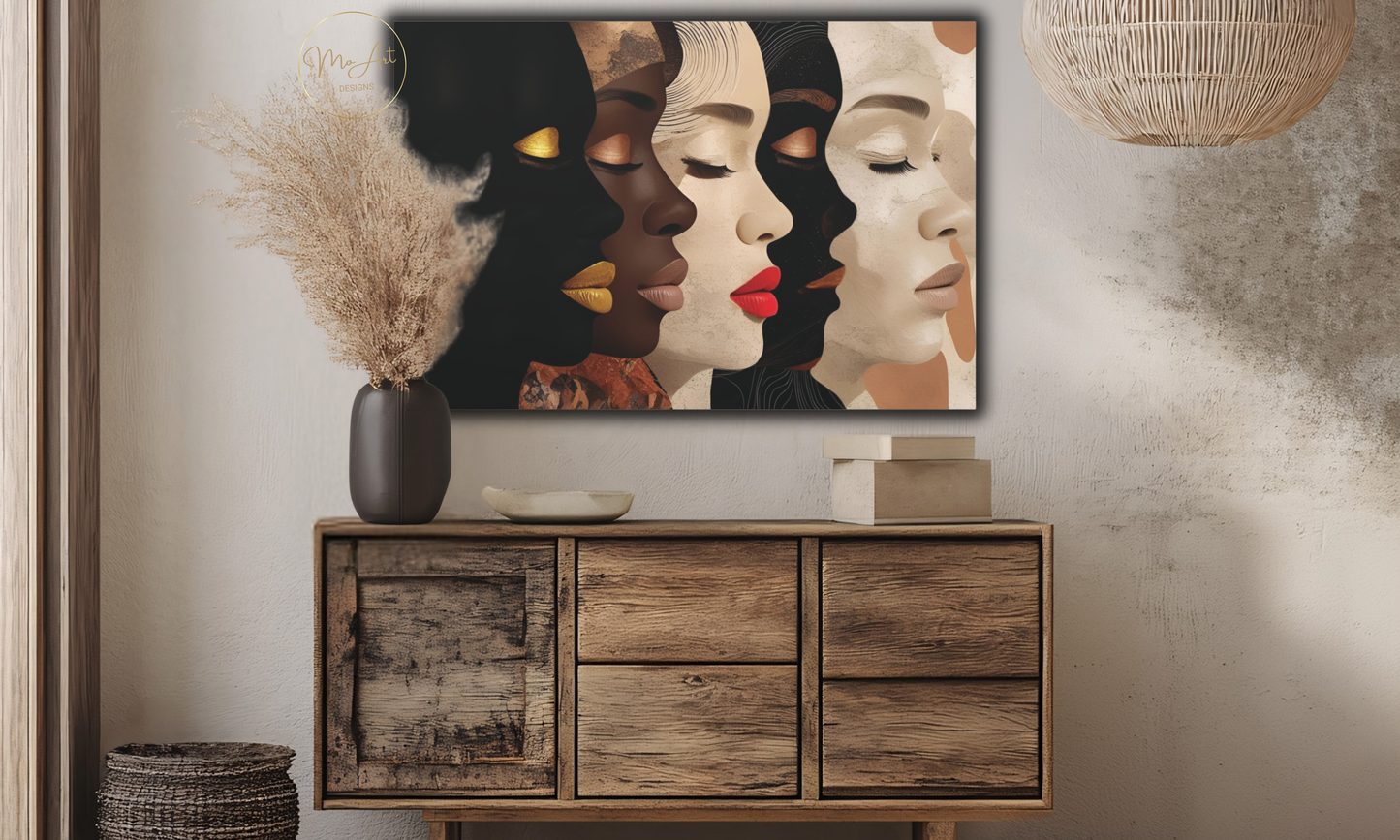 Unified Beauty – Abstract Canvas Wall Art