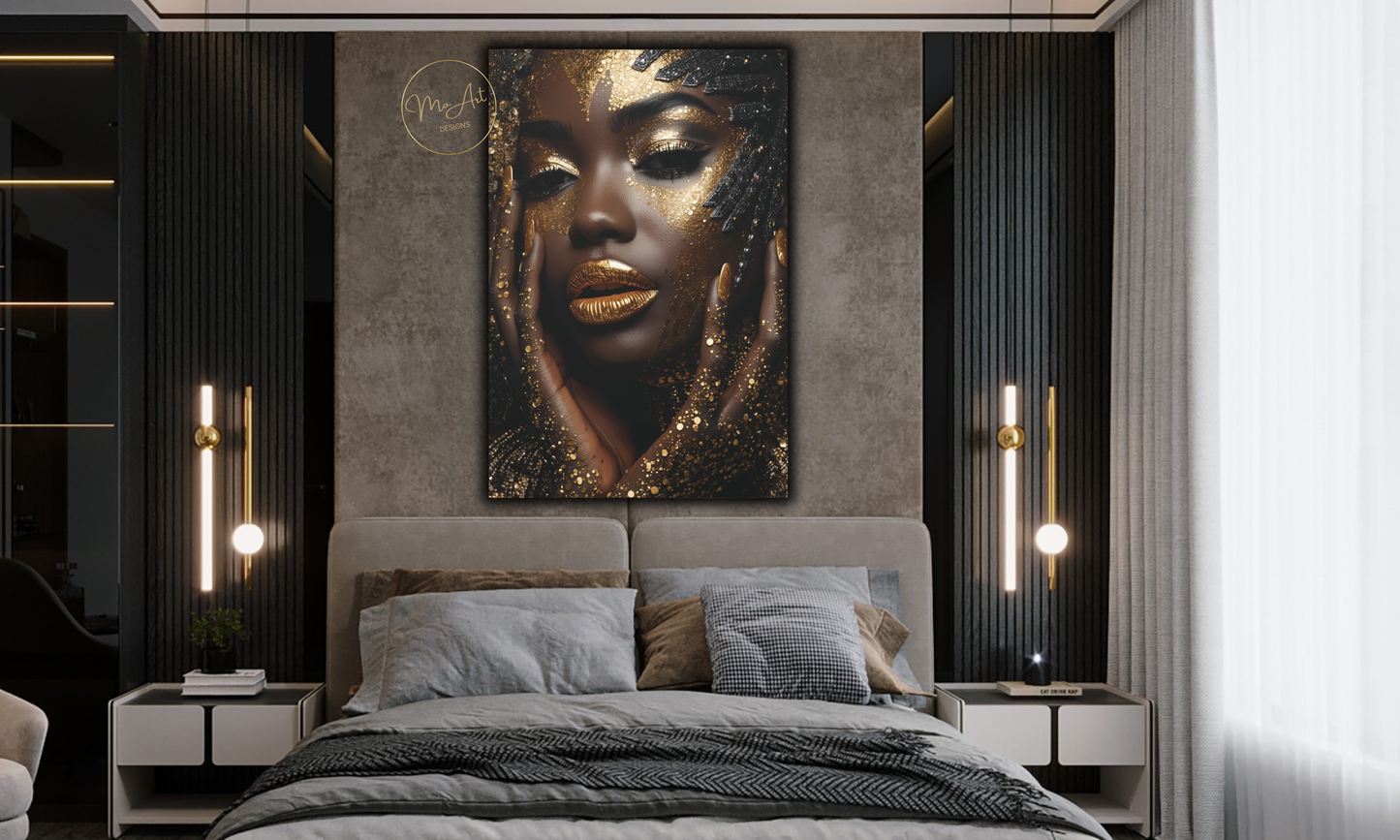 Divine Gold Essence – Canvas Wall Art