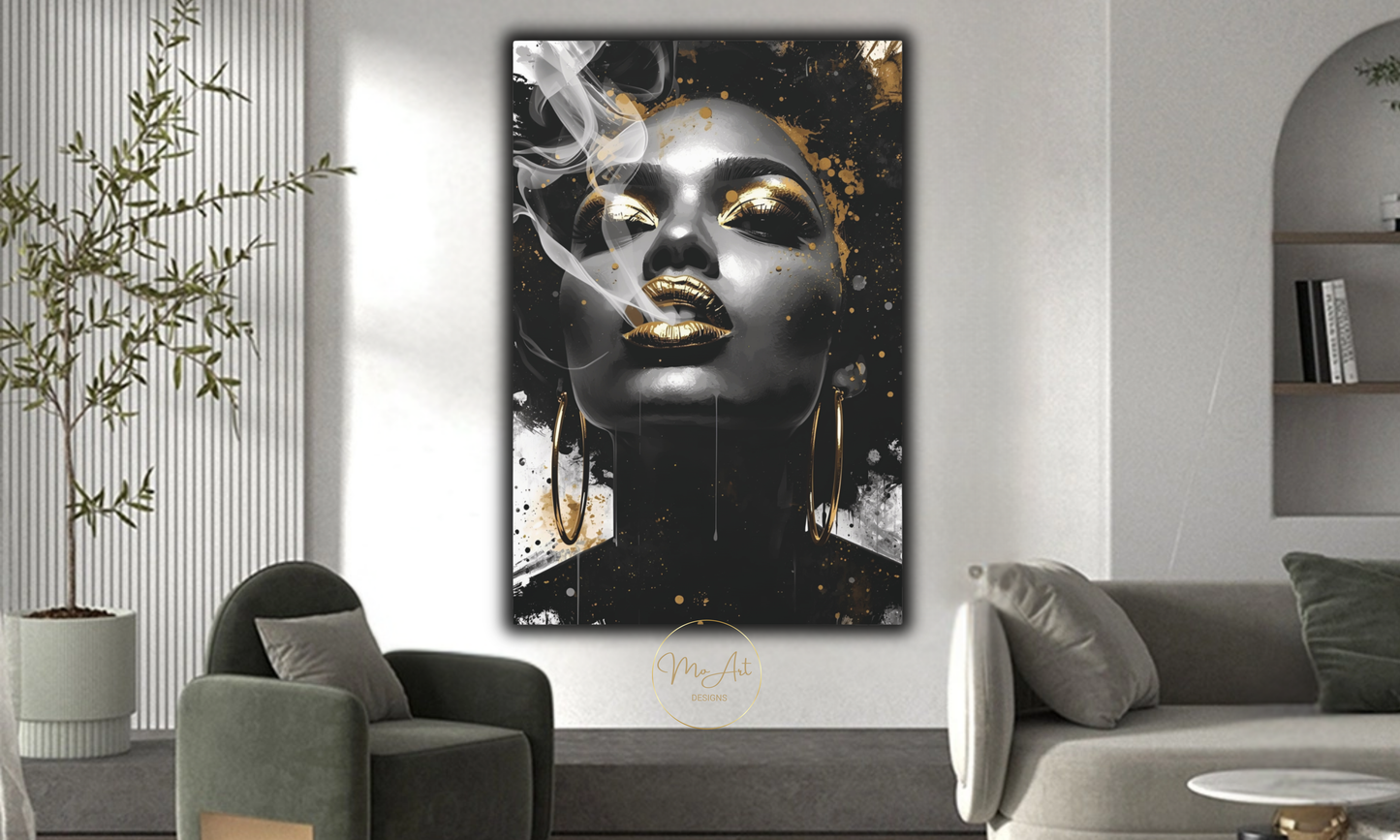 Abstract Smoke & Soul - Canvas Wall Art