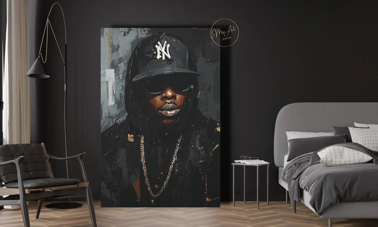 Black Wall Art - NY State of Mind / Canvas Print