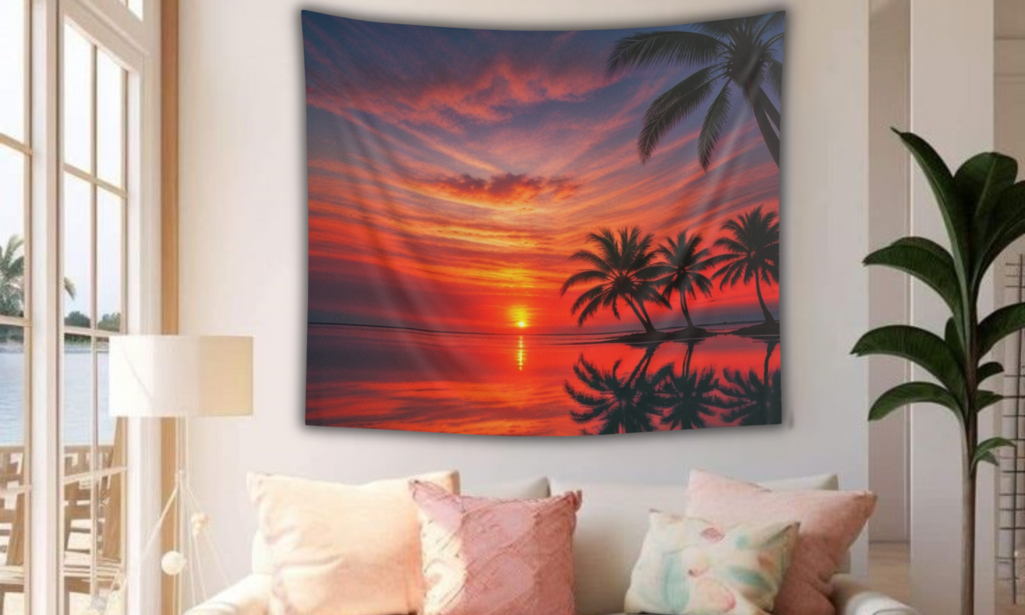 Sunrise at the Beach - Indoor Wall Tapestry