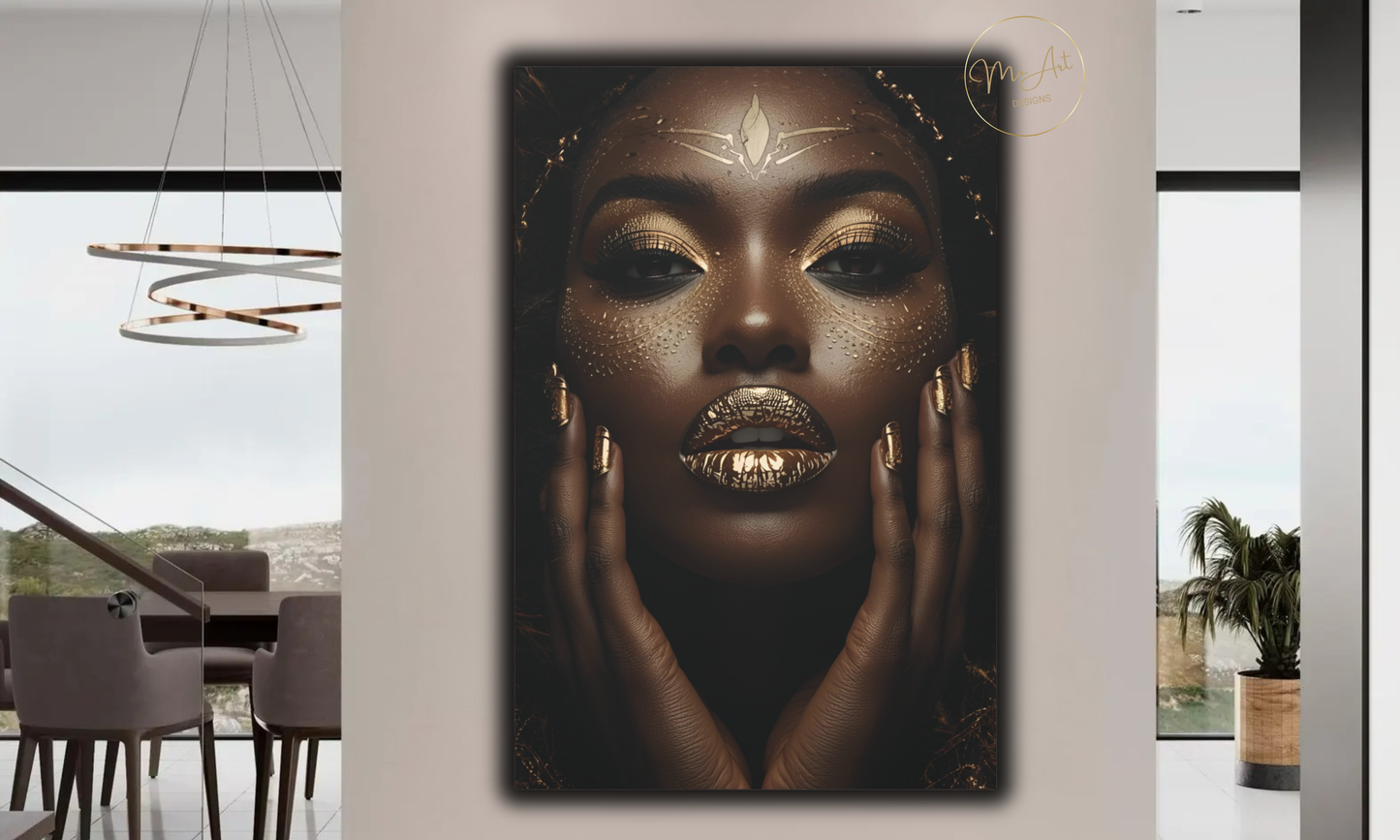 Black & Gold Modern Elegance – Canvas Wall Art