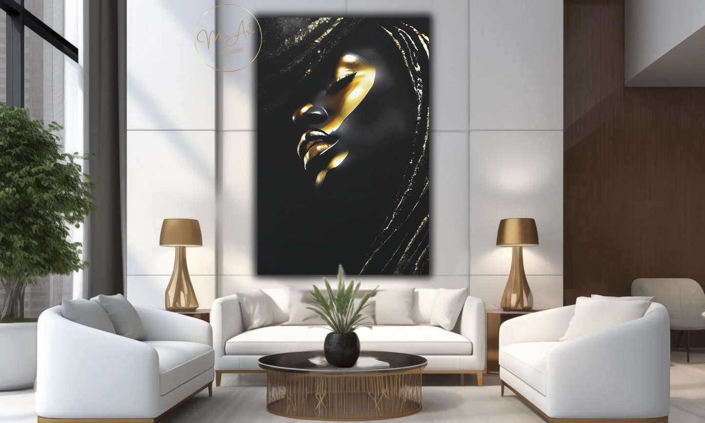 Ebony Glow Luxury Canvas Wall Art