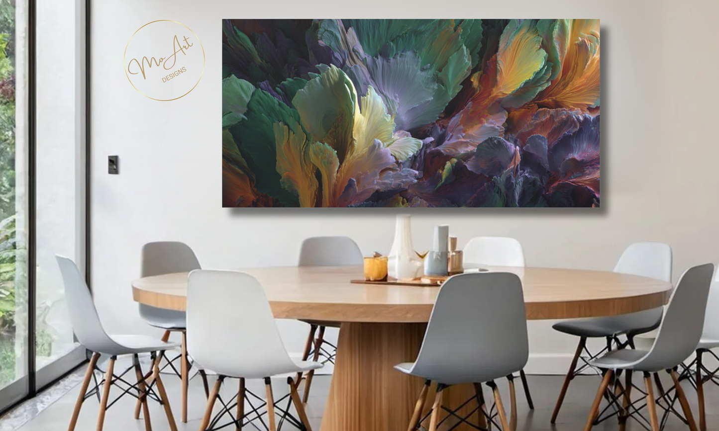 Abstract Floral Design Canvas Wall Art