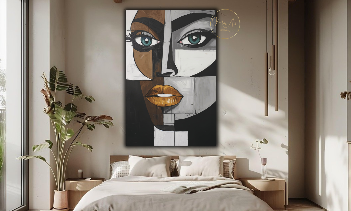 Fragmented Beauty – Abstract Canvas Wall Art