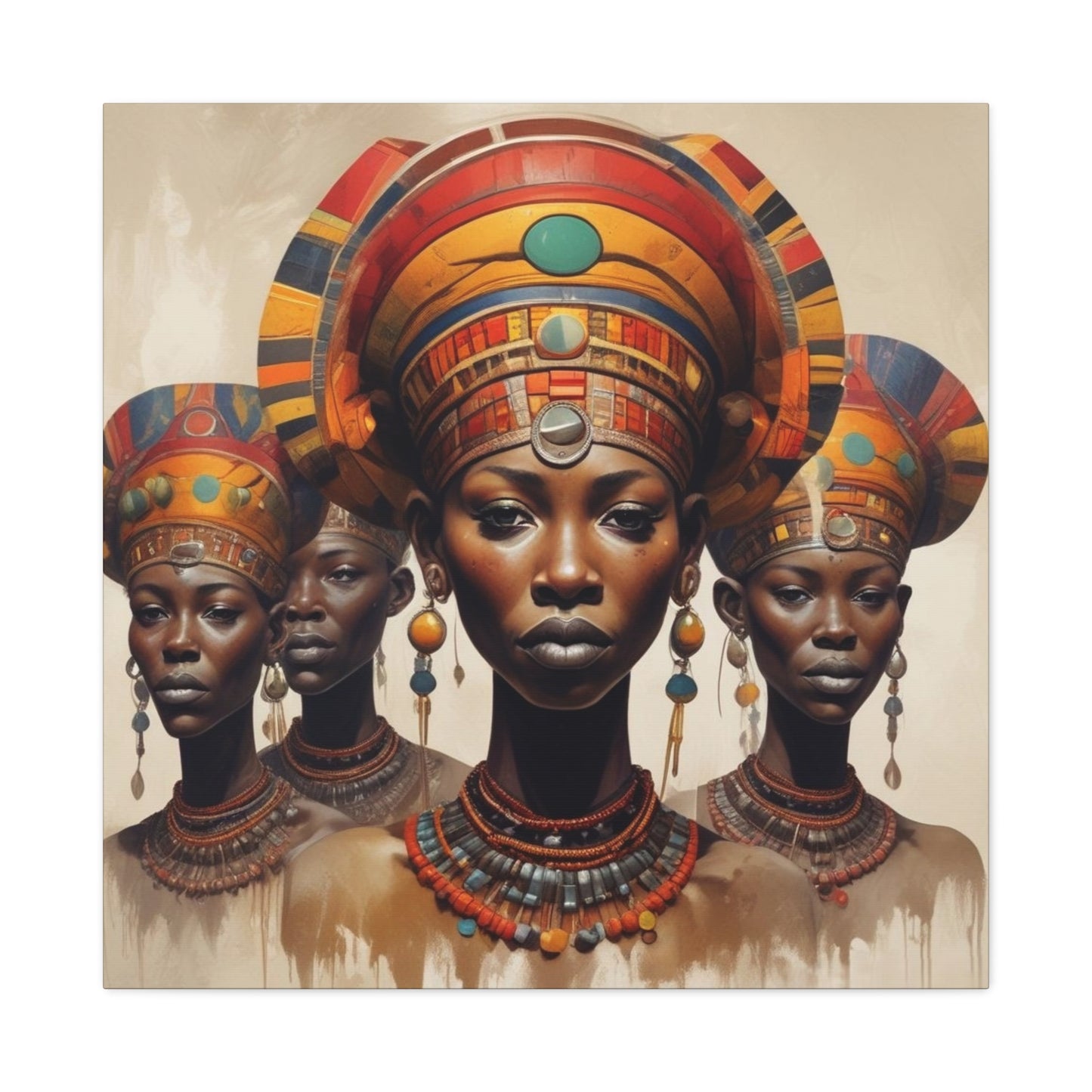 Beautiful African Tribal Women - Canvas Wall Art