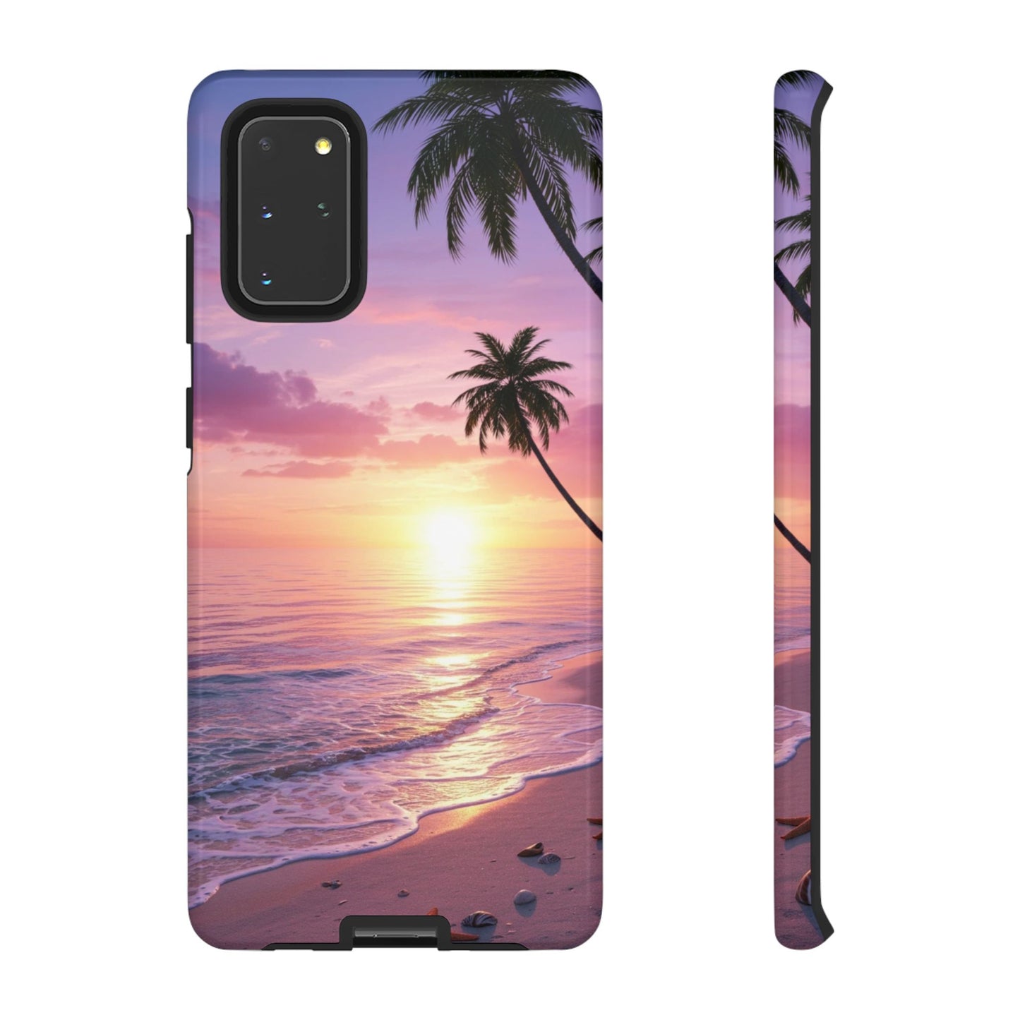 Pink Sunrise over the Ocean - Tough Phone Case - iPhone or Samsung Phones