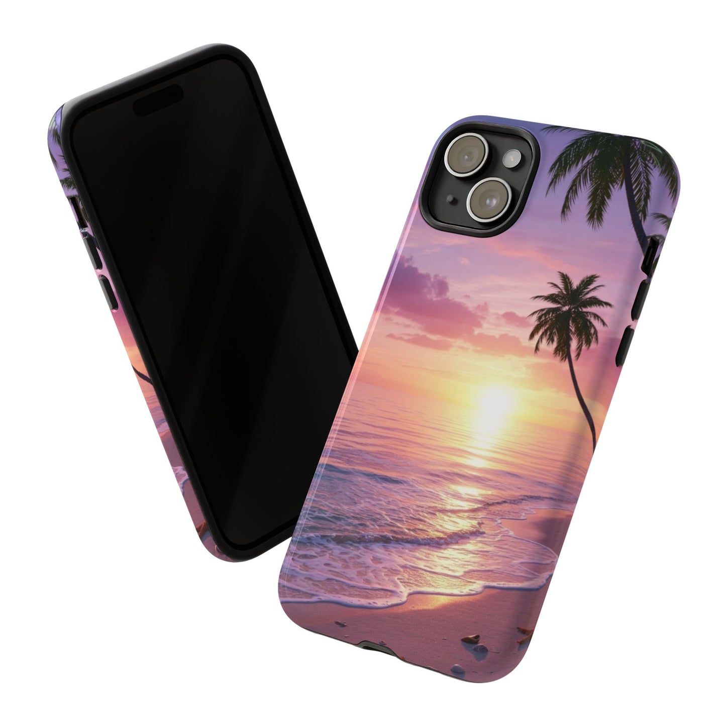 Pink Sunrise over the Ocean - Tough Phone Case - iPhone or Samsung Phones