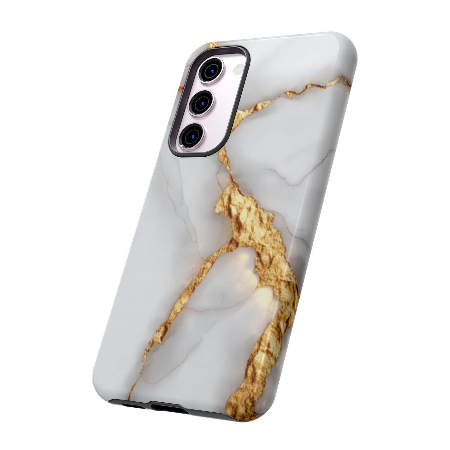 Gold and Marble Design - Tough Phone Case - iPhone or Samsung Phones