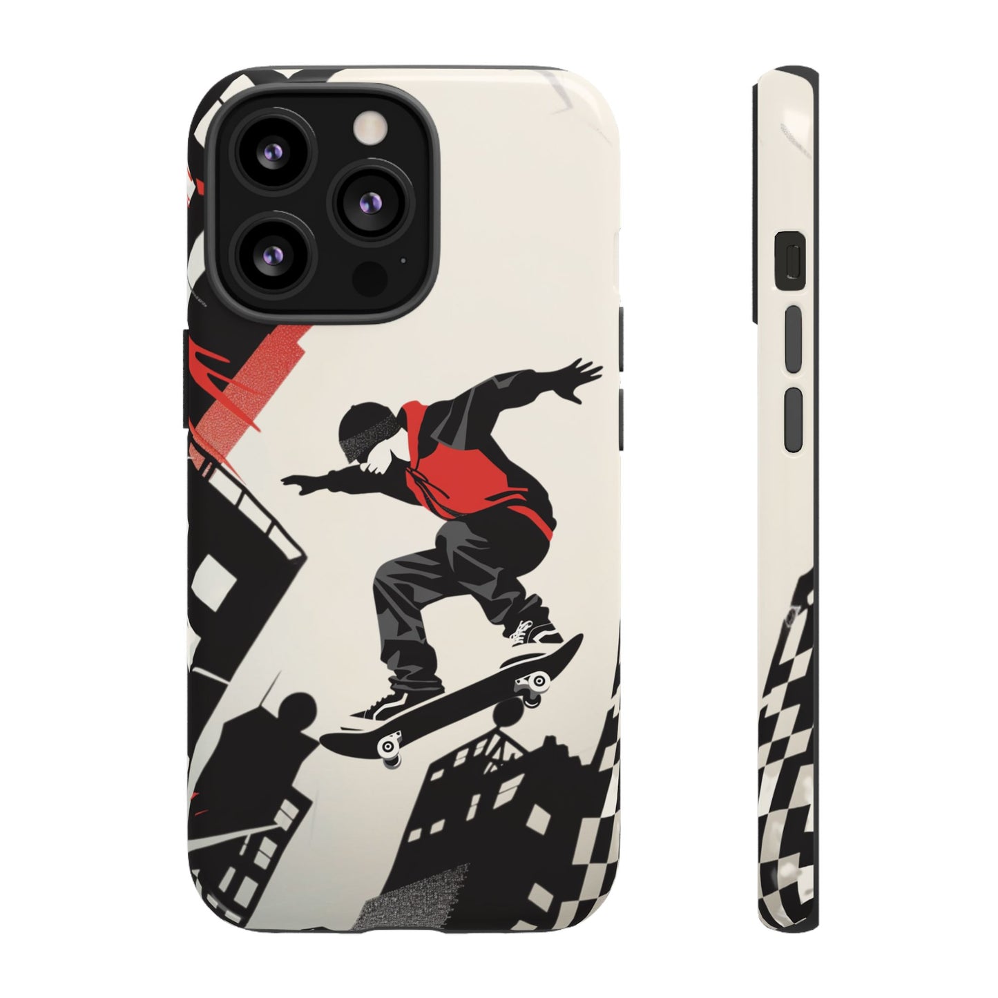 Skateboarding in the City - Tough Phone Case - iPhone or Samsung Phones