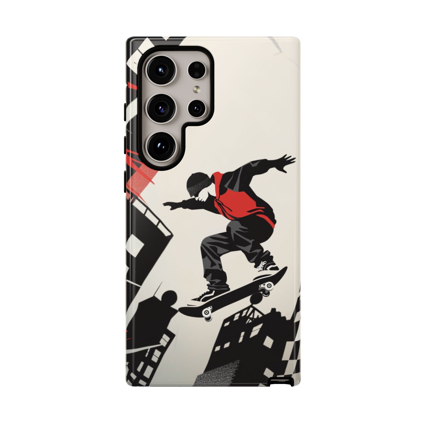 Skateboarding in the City - Tough Phone Case - iPhone or Samsung Phones