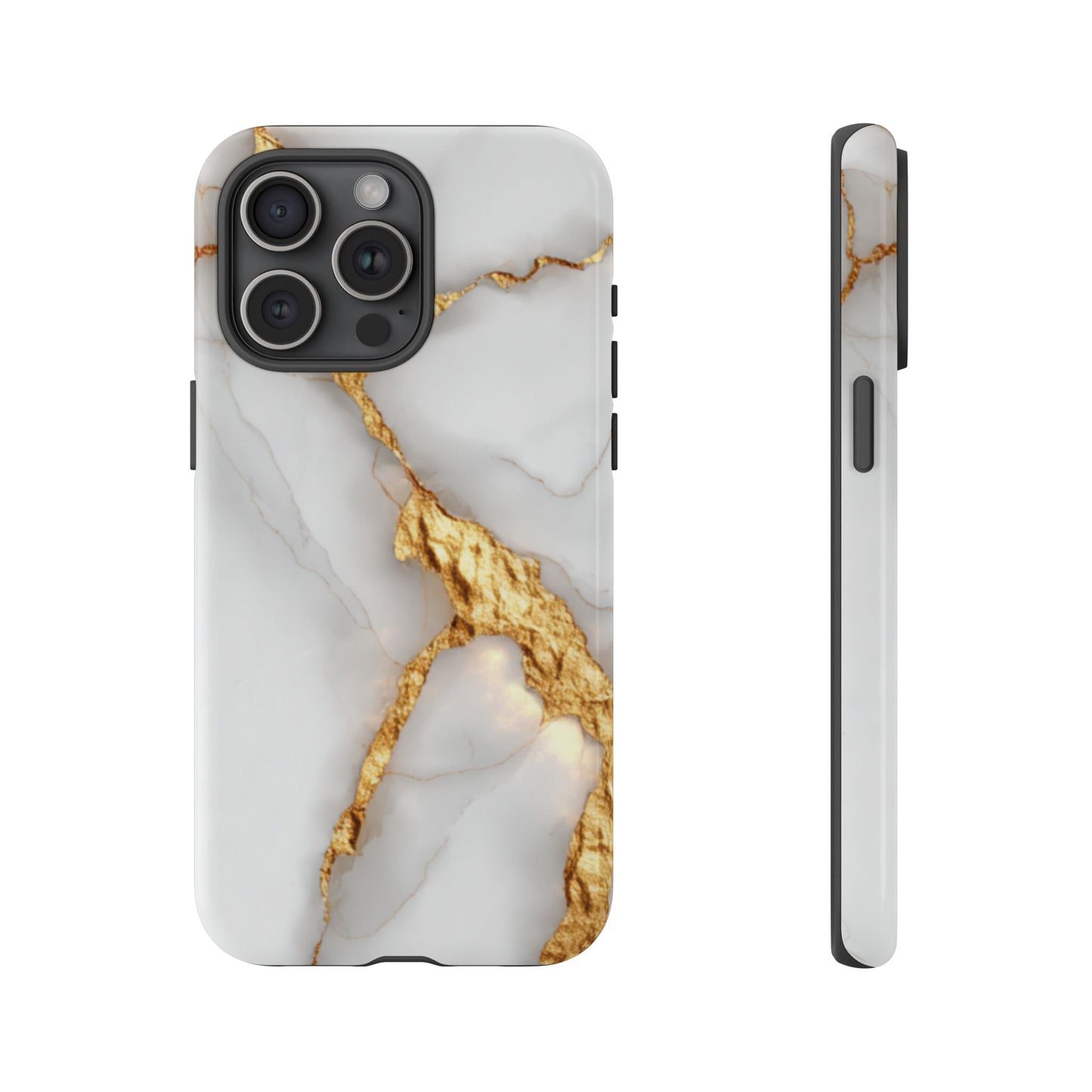 Gold and Marble Design - Tough Phone Case - iPhone or Samsung Phones