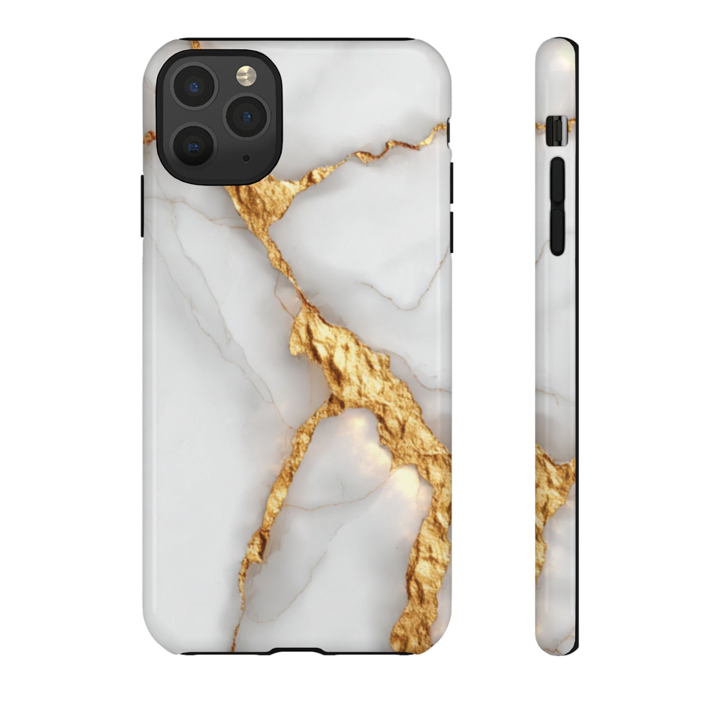 Gold and Marble Design - Tough Phone Case - iPhone or Samsung Phones