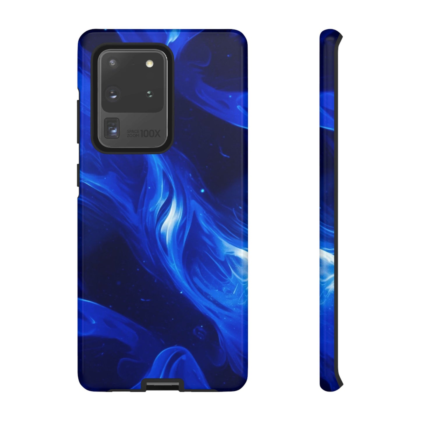Deep Blue Swirl Design - Tough Phone Case - iPhone or Samsung Phones