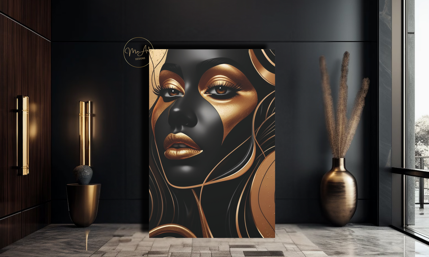 Golden Essence – Abstract Canvas Wall Art