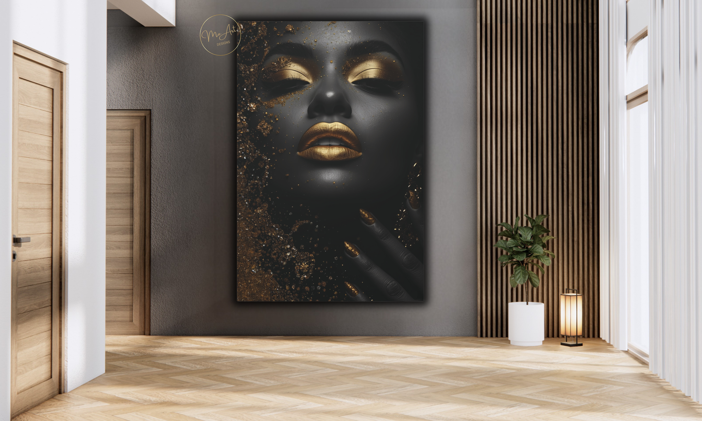 Black & Gold Elegance - Canvas Wall Art