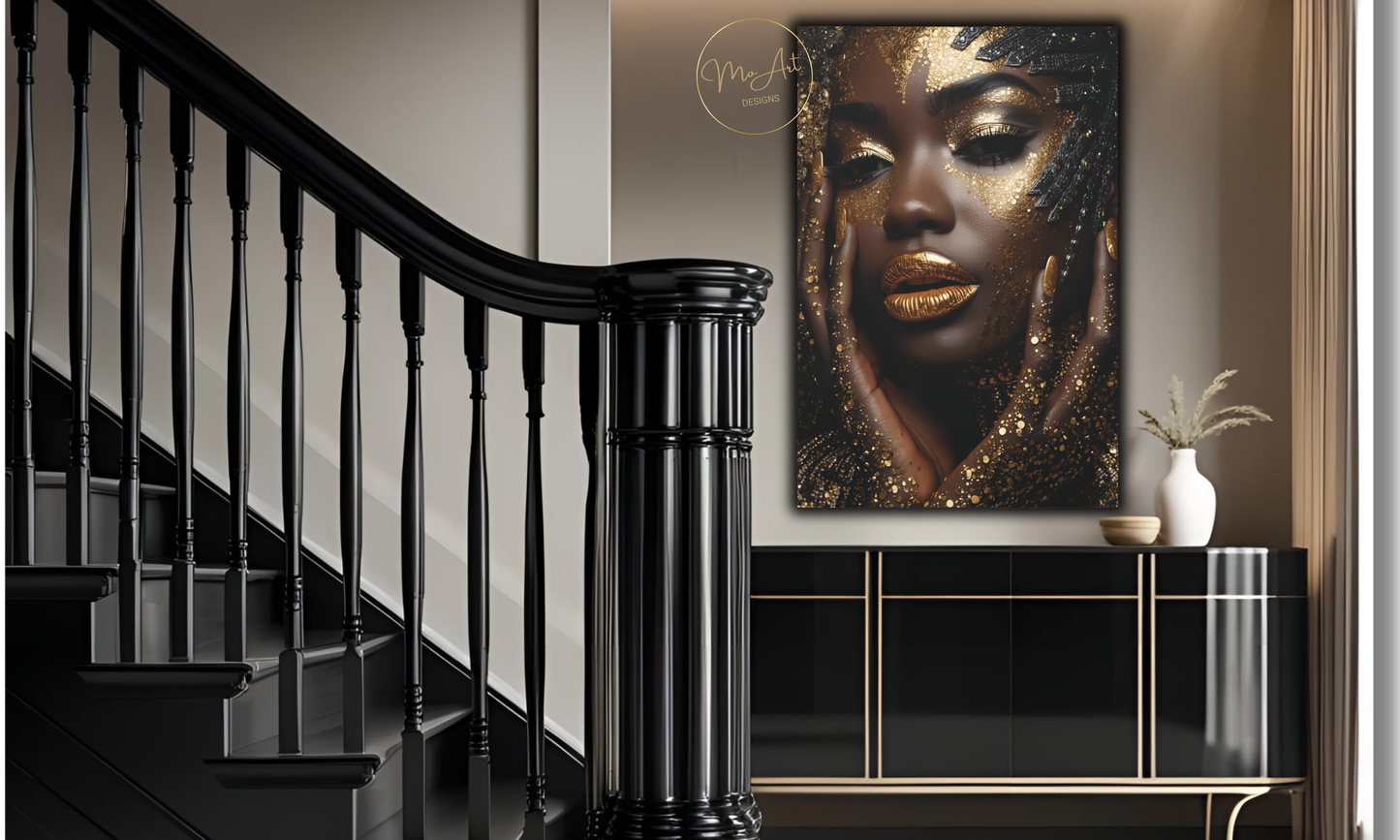 Divine Gold Essence – Canvas Wall Art