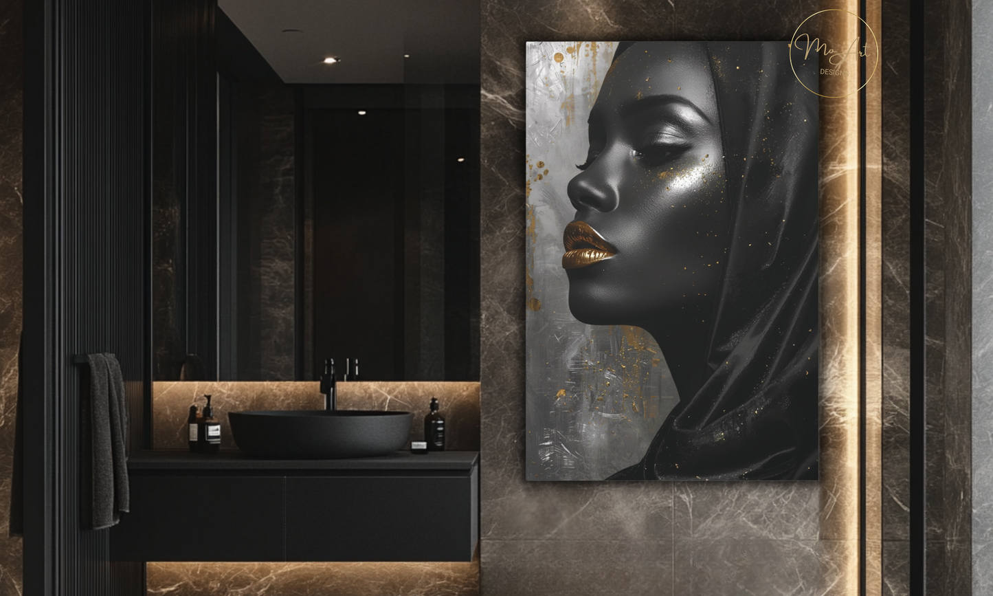 Golden Shadows of Elegance – Canvas Wall Art