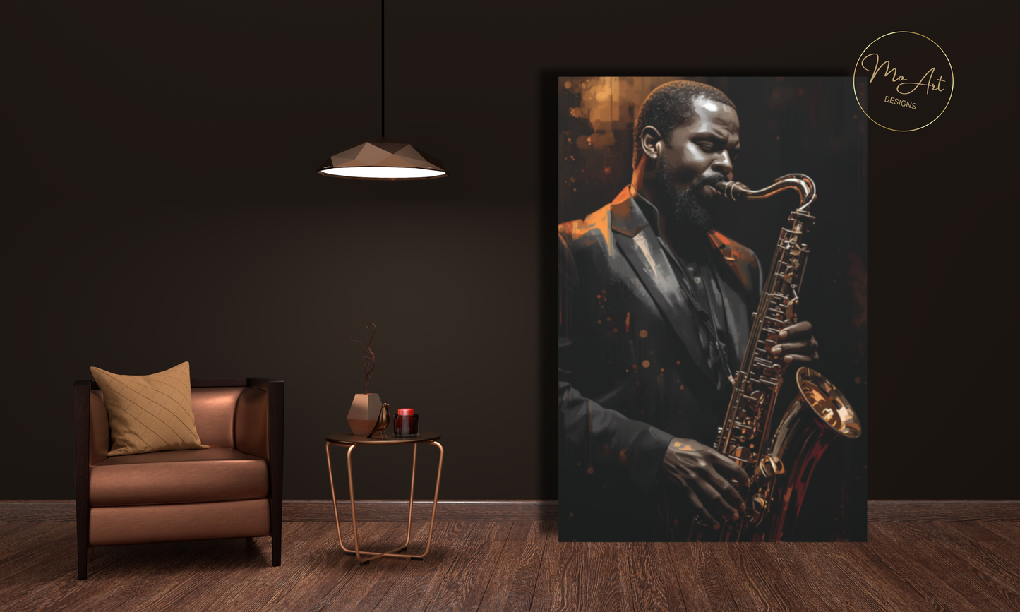 Echoes of Midnight Jazz - Canvas Wall Art