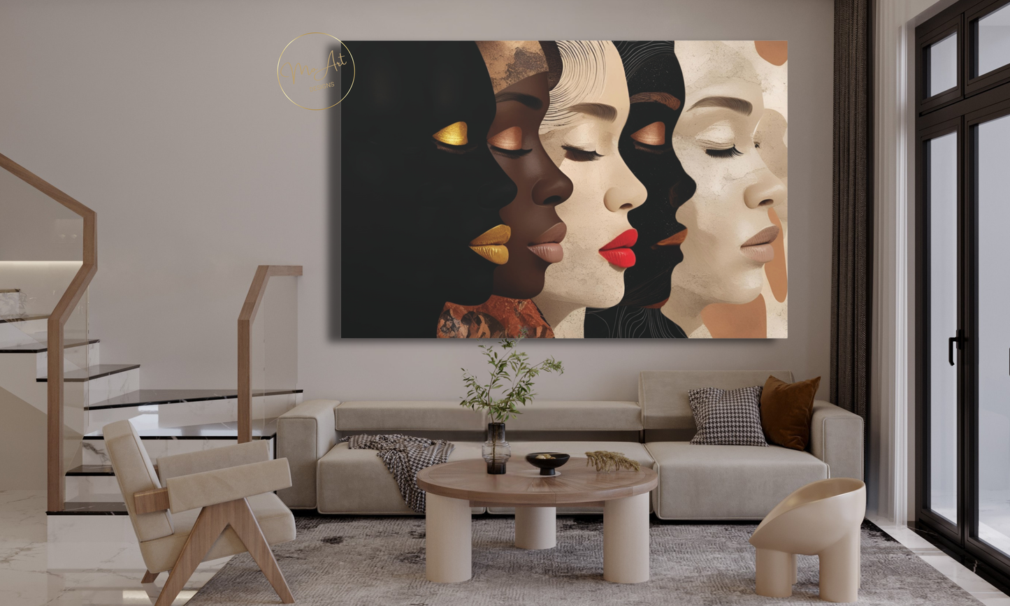 Unified Beauty – Abstract Canvas Wall Art