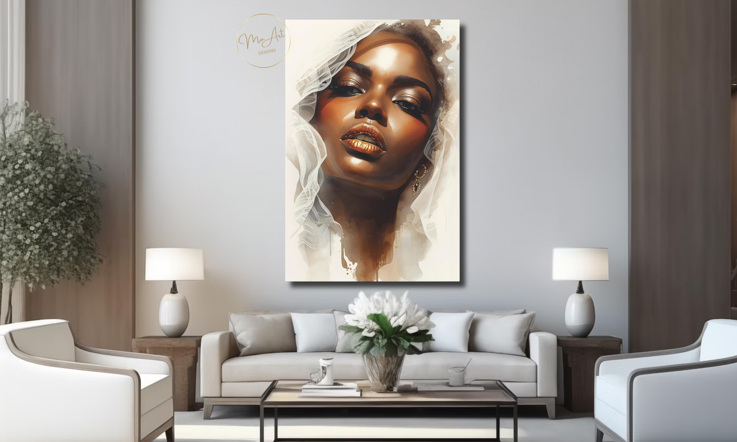 Veiled in Elegance Wall Art / Canvas Print