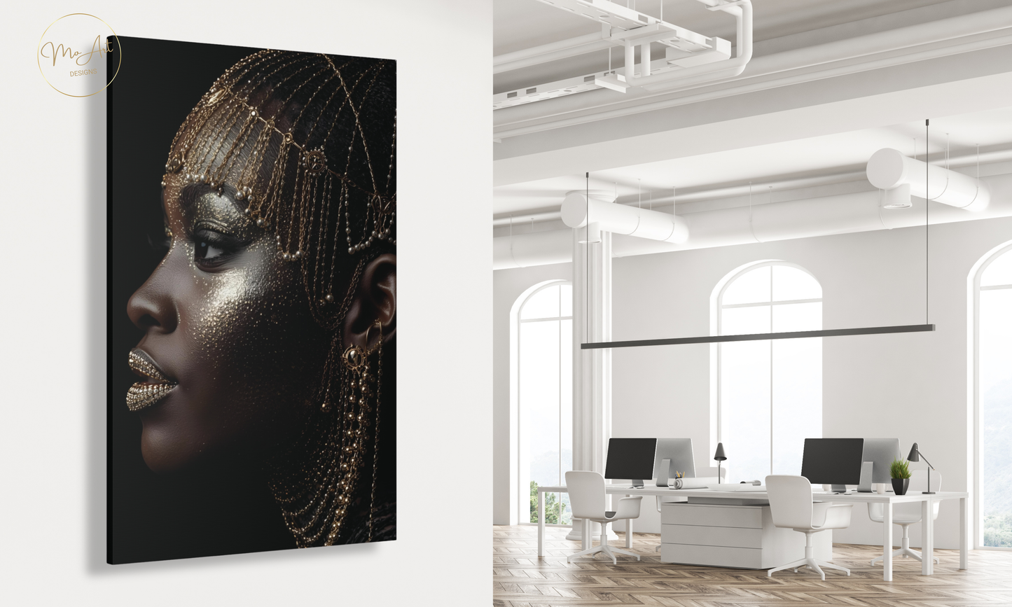 Tribal Gold Canvas Wall Art - Canvas Wall Art