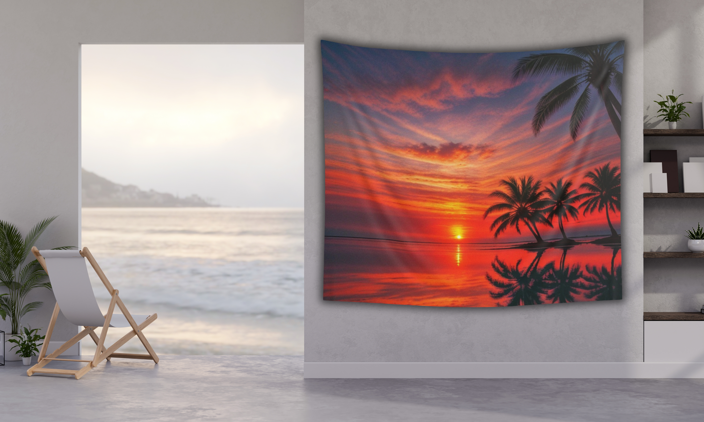 Sunrise at the Beach - Indoor Wall Tapestry