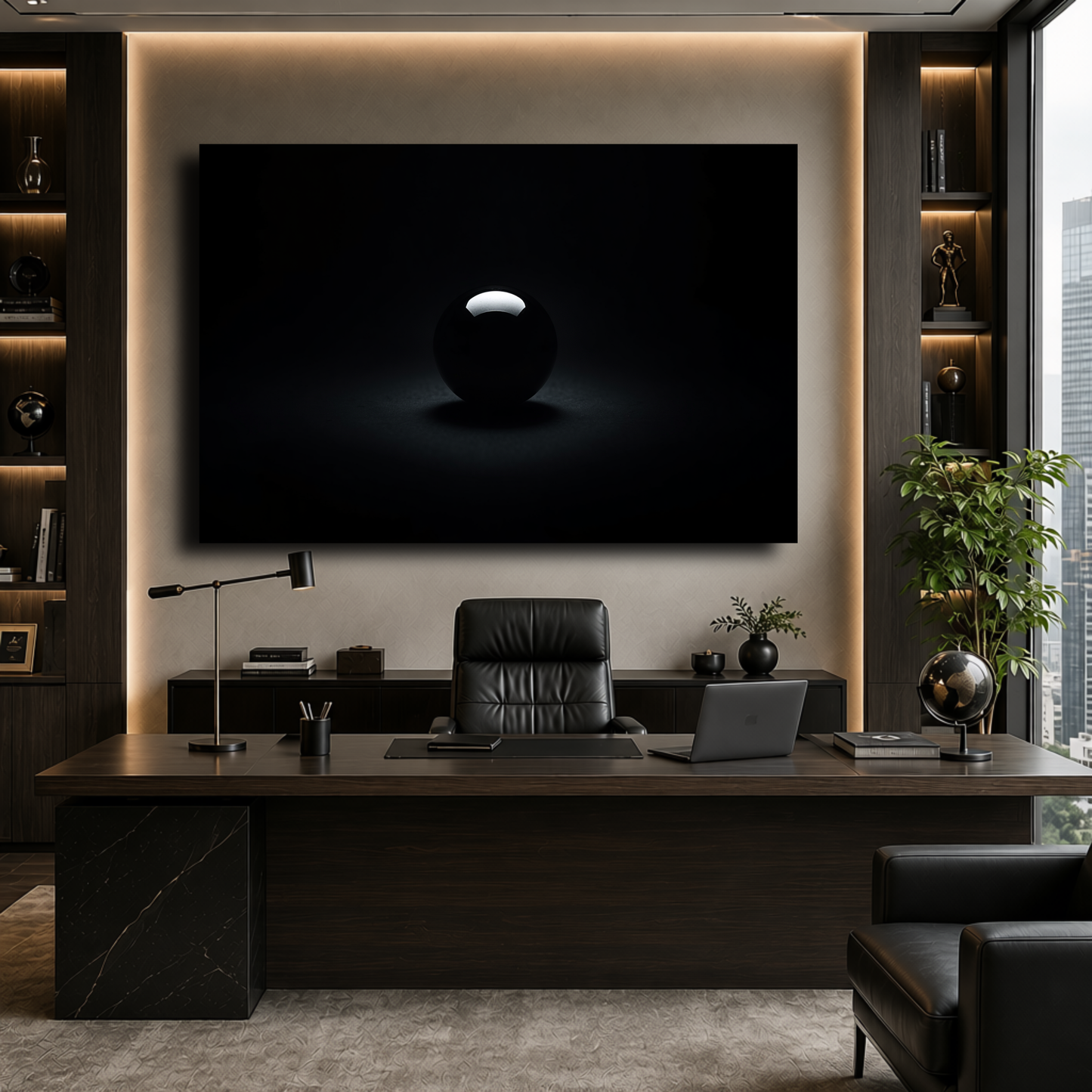Abstract "Sphere of Silence" Canvas Print | Modern Minimalist Wall Art
