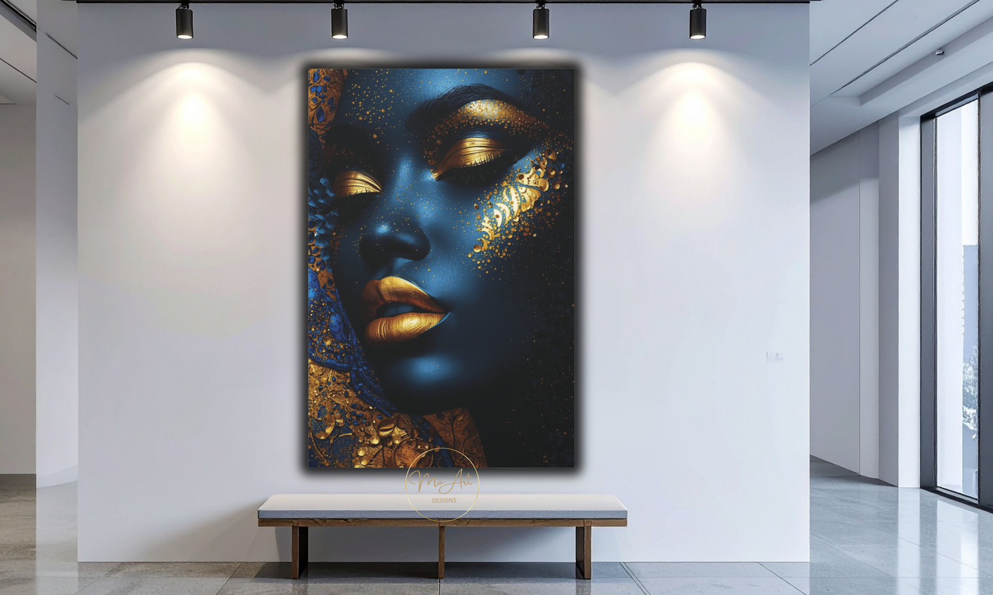 Black Woman Wall Art – Midnight Royalty / Canvas Print