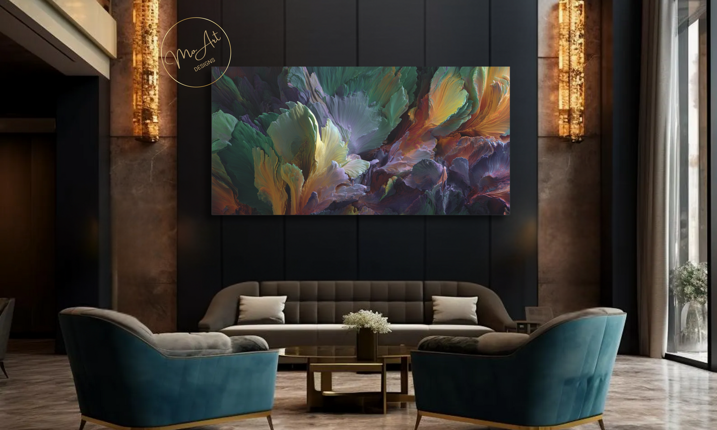 Abstract Floral Design Canvas Wall Art