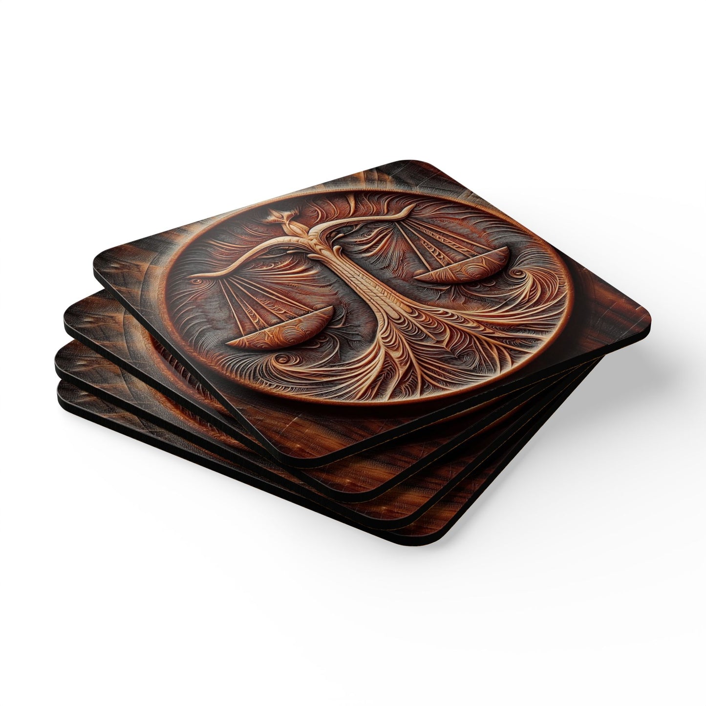 Libra Corkwood Coaster Set