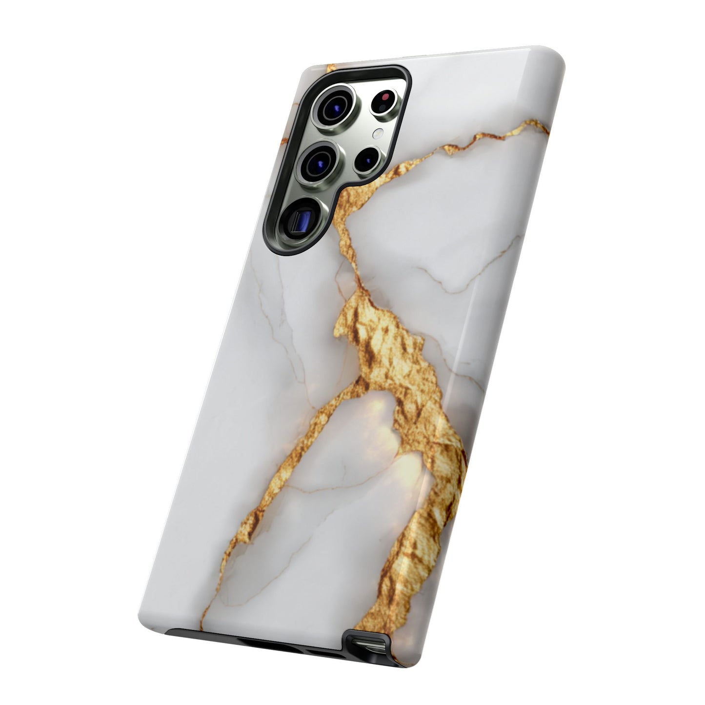Gold and Marble Design - Tough Phone Case - iPhone or Samsung Phones
