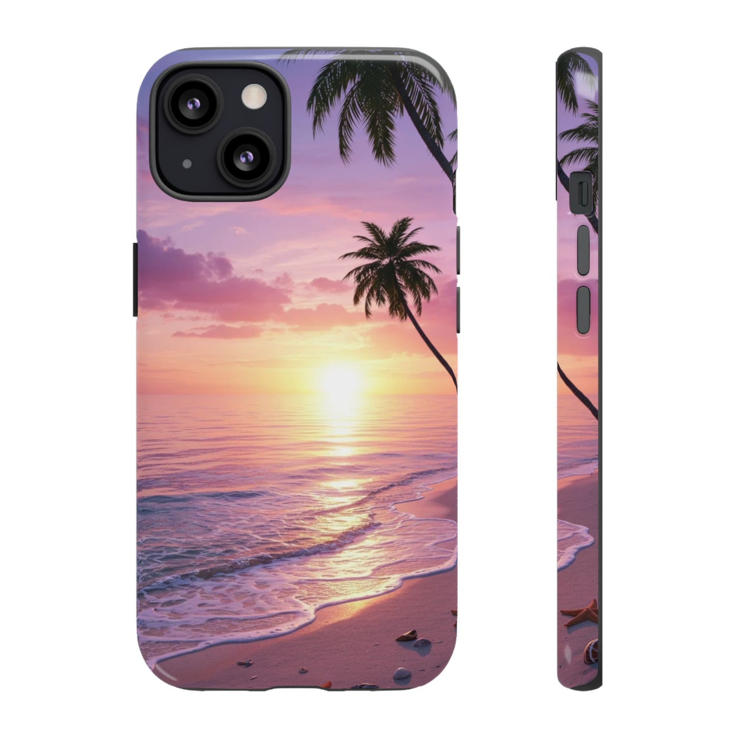 Pink Sunrise over the Ocean - Tough Phone Case - iPhone or Samsung Phones