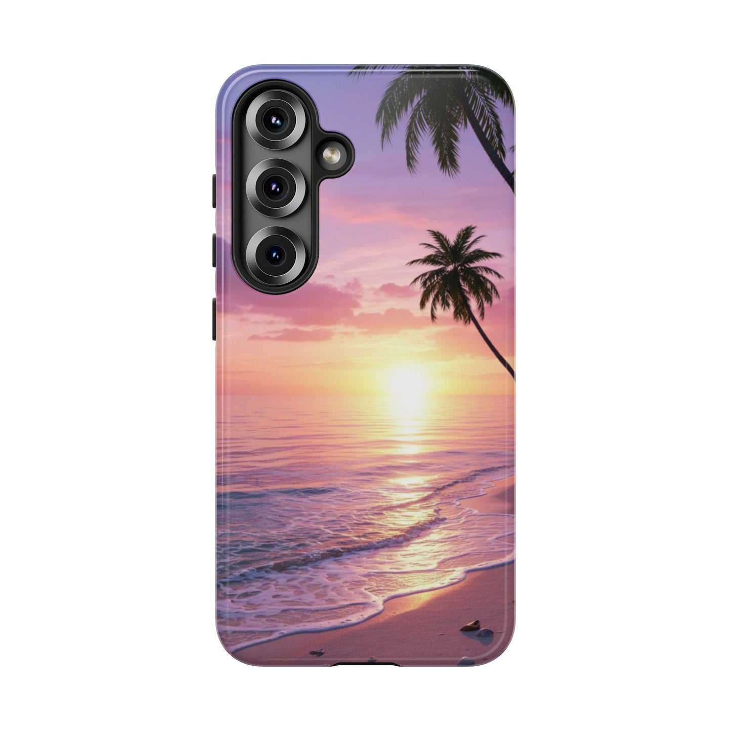 Pink Sunrise over the Ocean - Tough Phone Case - iPhone or Samsung Phones