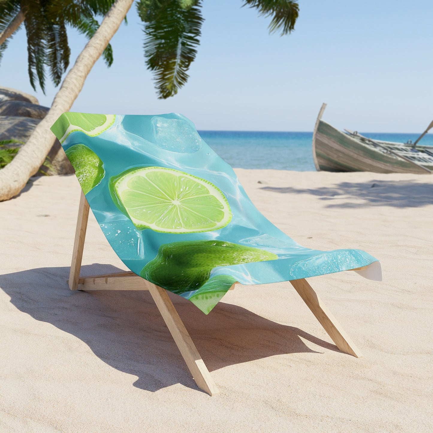 Limes, Ice and Water -  Beach Towel