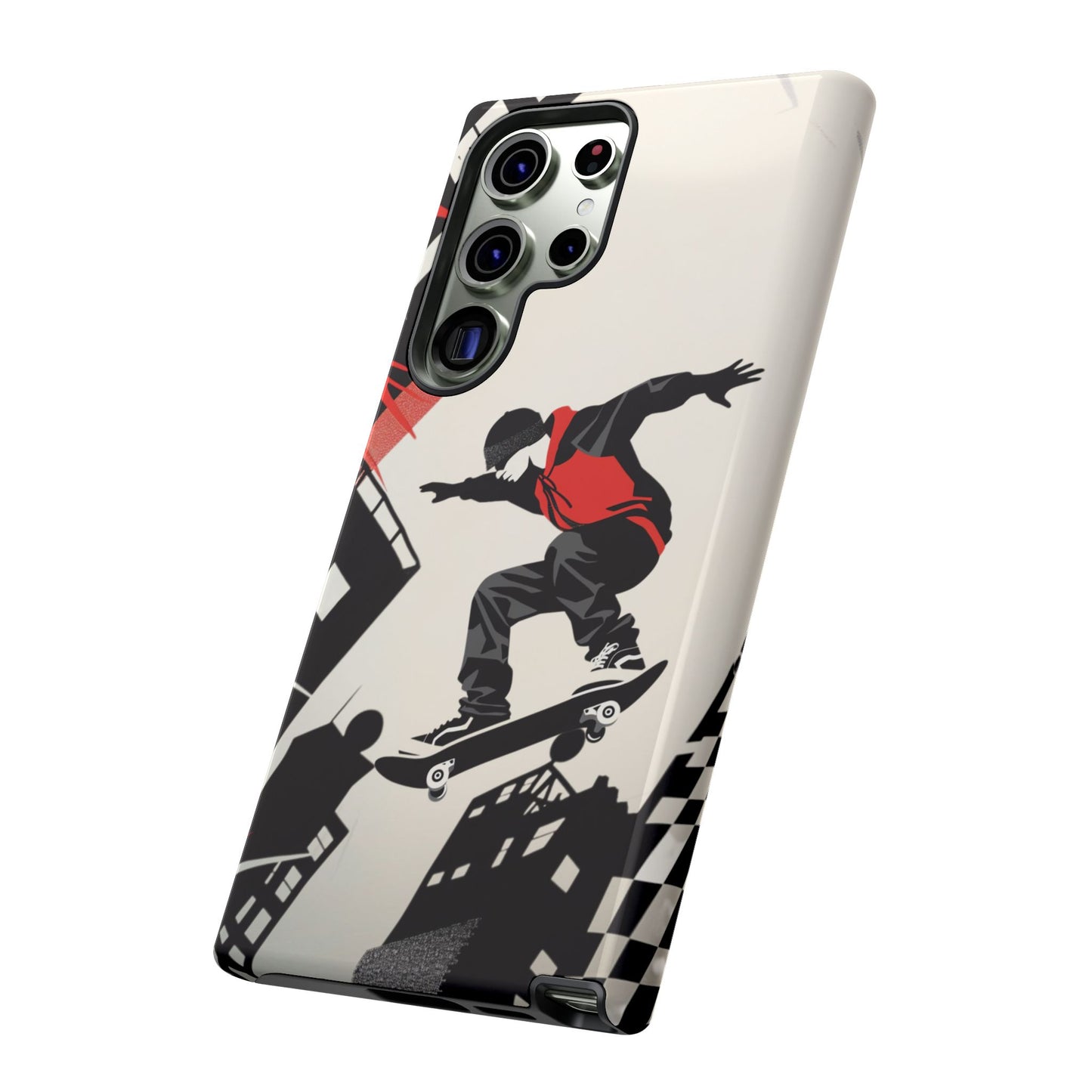 Skateboarding in the City - Tough Phone Case - iPhone or Samsung Phones