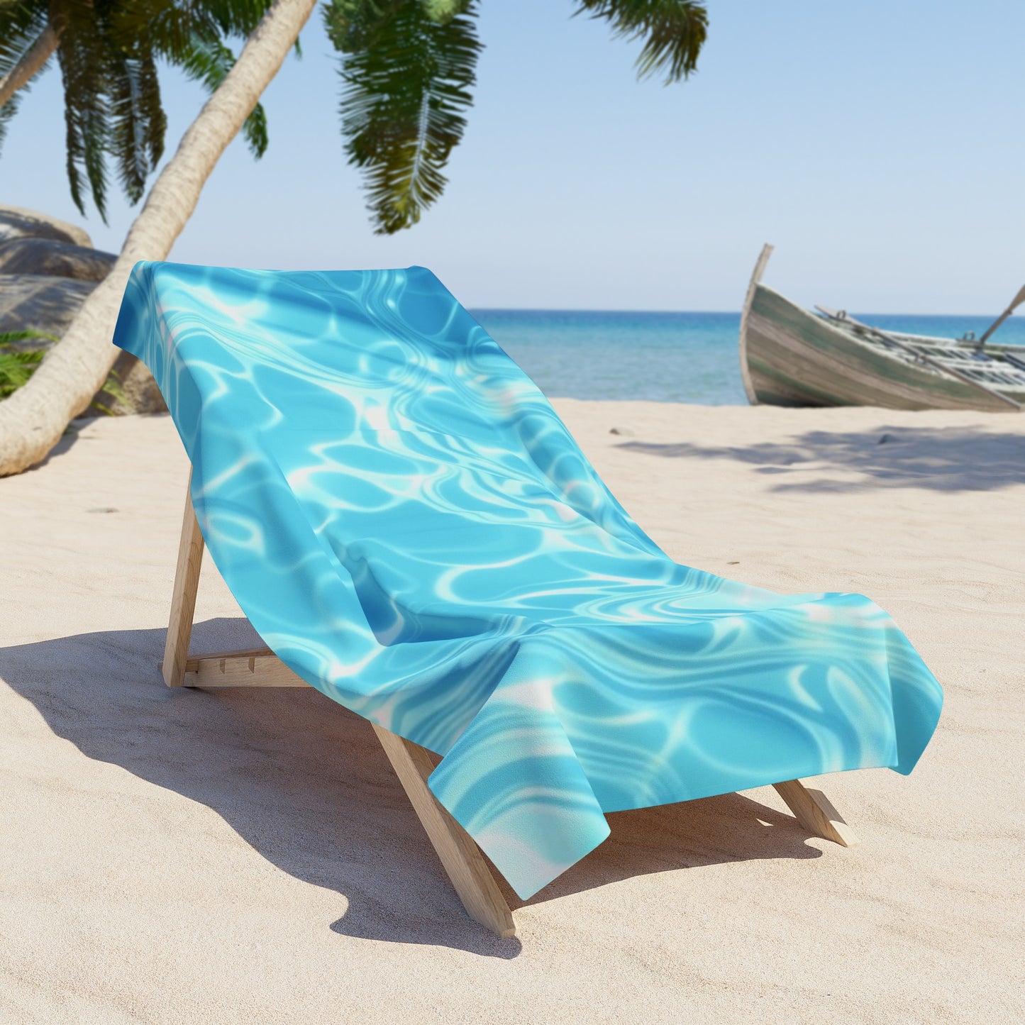 Swirling Crystal Blue Water - Beach Towel