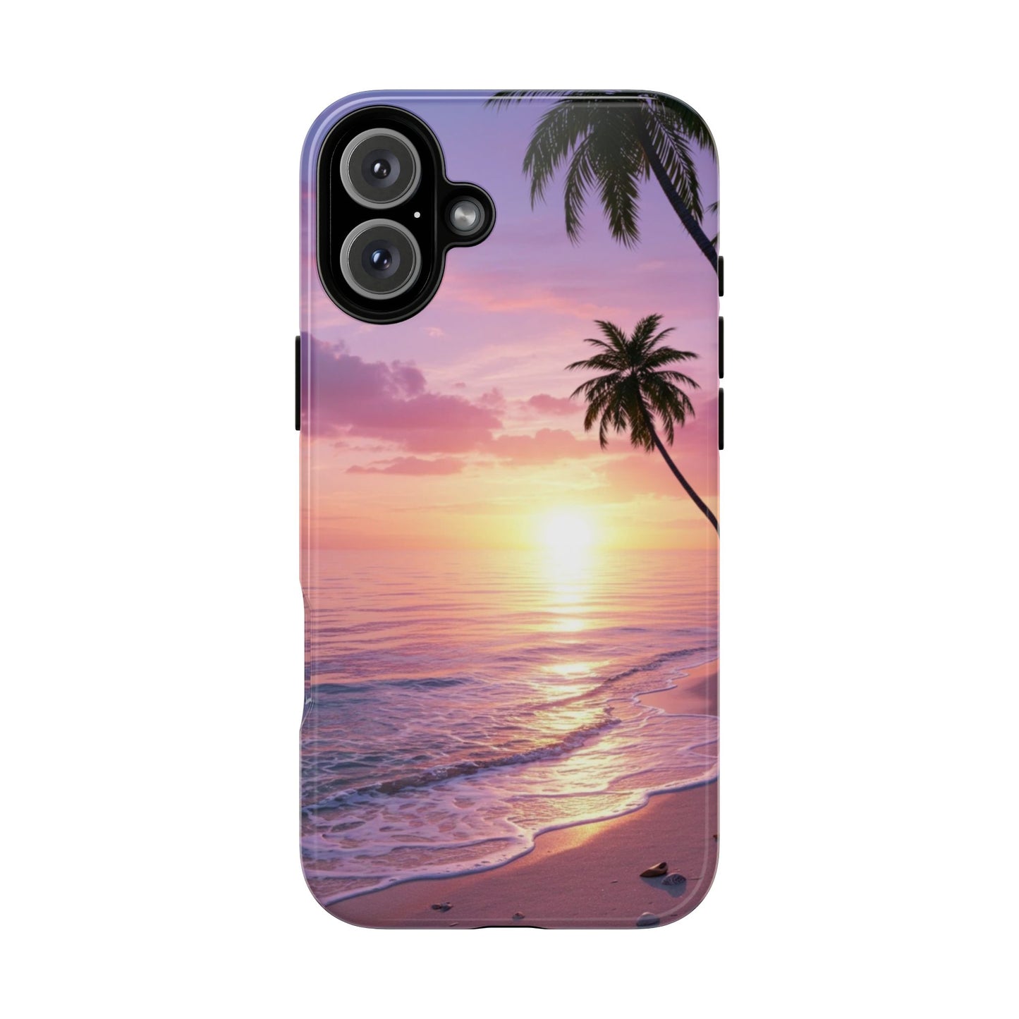 Pink Sunrise over the Ocean - Tough Phone Case - iPhone or Samsung Phones