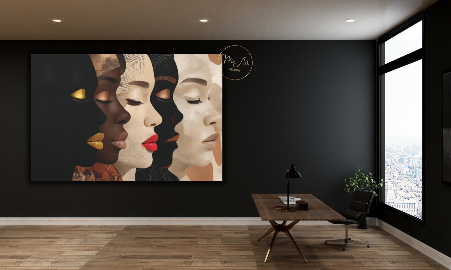 Unified Beauty – Abstract Canvas Wall Art