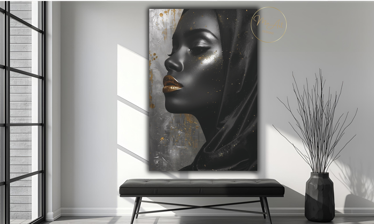 Golden Shadows of Elegance – Canvas Wall Art