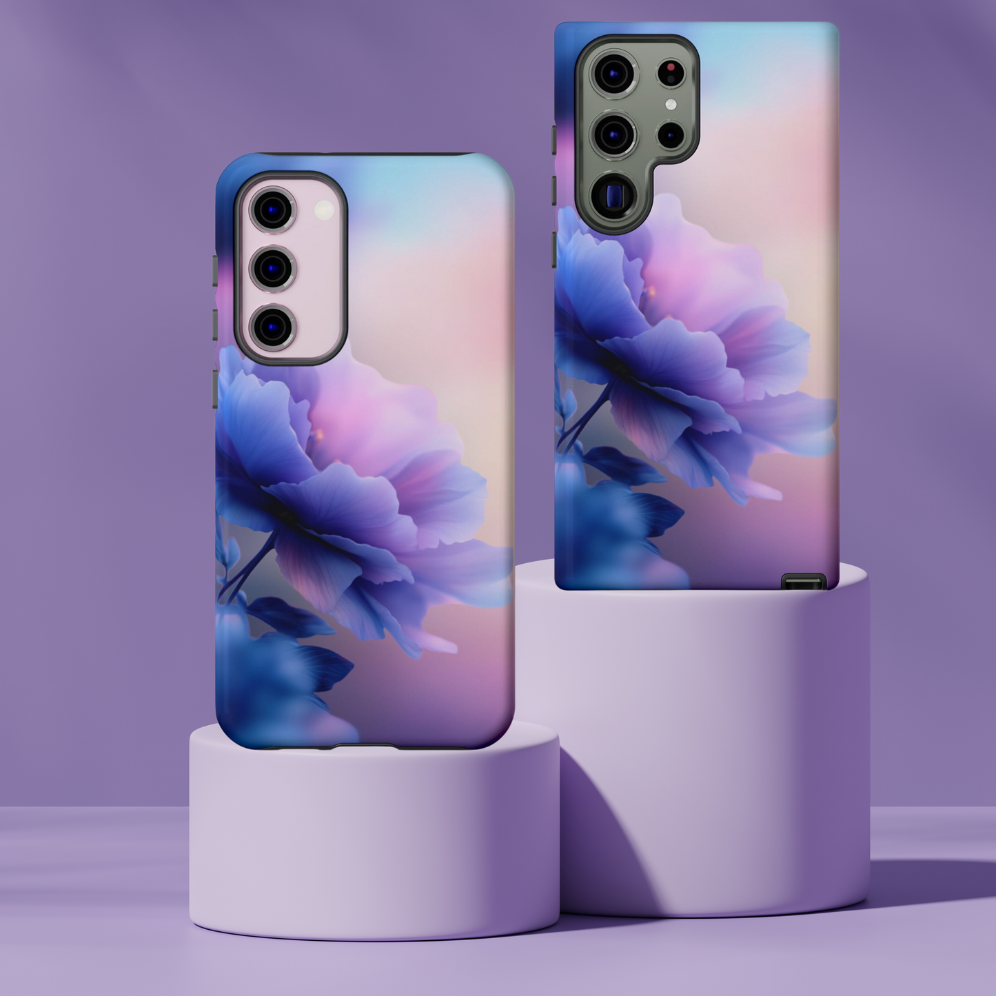 Purple Flower with Sunset - Tough Phone Case