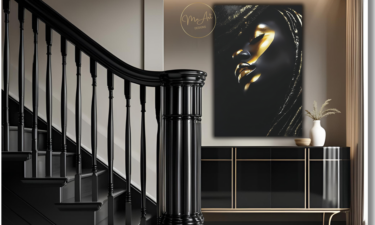 Ebony Glow Luxury Canvas Wall Art