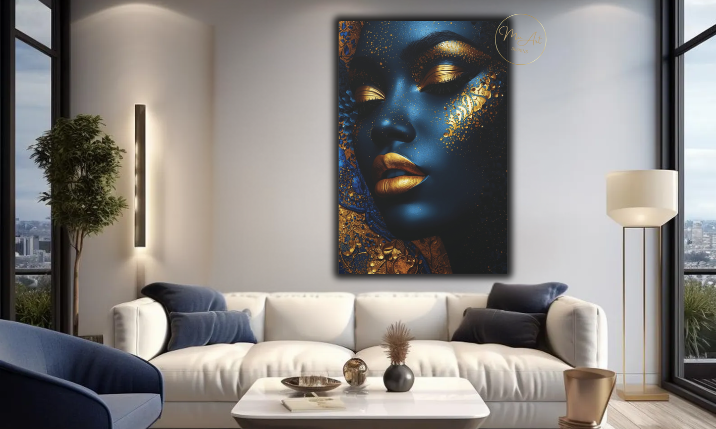 Black Woman Wall Art – Midnight Royalty / Canvas Print