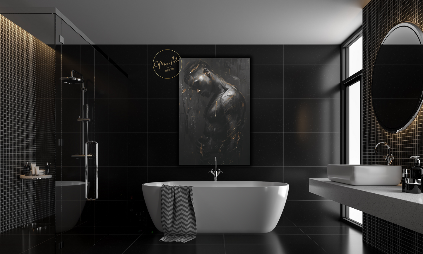 Sexy & Sensual Black Man - Canvas Wall Art