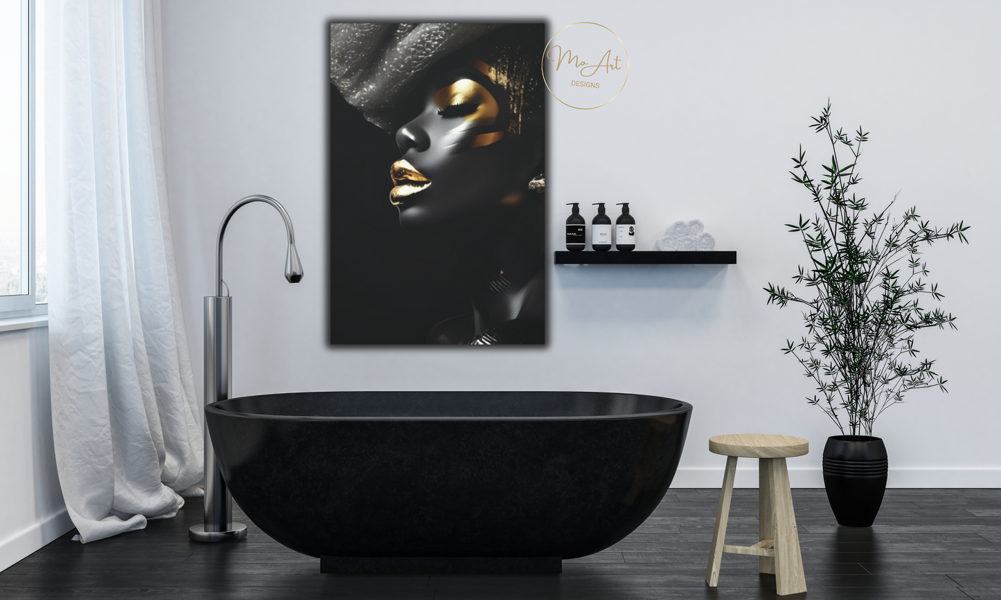 Elegant Black Queen - Luxury Canvas Wall Art